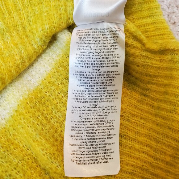 NWT Women's Crewneck Pullover Sweater in Blue/Grey/Yellow Size Large - Picture 9 of 9